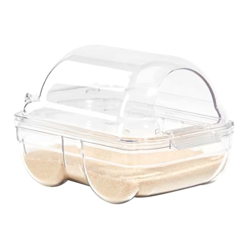 Rixotix Hamsterbad, Toilette, Sandbad, Behälter, Kleintier-Sauna, Sandkasten für syrische Zwerge, Rennmäuse, Ratten, Streifenhörnchen (Größe 1) von Rixotix