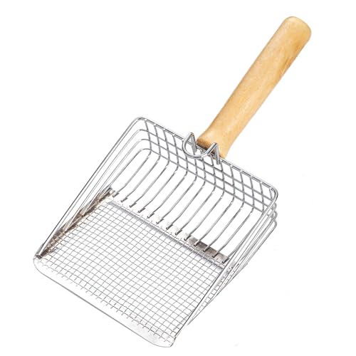 Rizthyn Schaufel, Katzenklo Scooper, Katzenstreuschaufel mit Holzgriff, Katzenschaufel für Katzen, Katzenstreu Cat Litter Scoop für Klo Metall, Siebschaufel für Katzentoilette, Metallkatze Müllschaufe Rizthyn Schaufel, Katzenklo Scooper, Katzenstreuschaufel mit Holzgriff, Katzenschaufel für Katzen, Katzenstreu Cat Litter Scoop für Klo Metall, Siebschaufel für Katzentoilette, Metallkatze Müllschaufe von Rizthyn