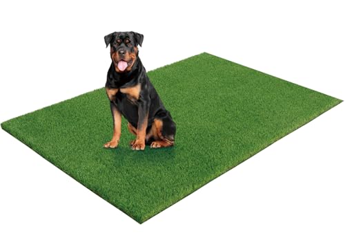 RizzLeaf Kunstrasenmatte für Hunde, 121,9 x 81,3 cm, 4 Stück, für Töpfchentraining, grüner Rasenteppich mit Drainagelöchern für drinnen und draußen, Veranda, Terrasse, Balkon RizzLeaf Kunstrasenmatte für Hunde, 121,9 x 81,3 cm, 4 Stück, für Töpfchentraining, grüner Rasenteppich mit Drainagelöchern für drinnen und draußen, Veranda, Terrasse, Balkon von RizzLeaf