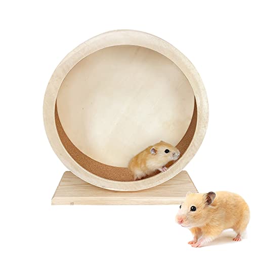 Kleintierspielzeug Laufrad, Übungsrad für Hamster, Hamsterrad, Laufrad für Hamster, Laufrad aus Holz für Hamster, für Mäuse, Rennmäuse, Ratten, Geräuschloses Laufen, Spinner, Laufrad, Spielzeug von Rkllejs