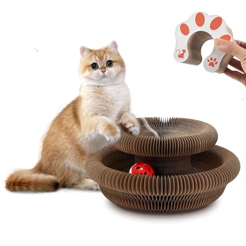 Kratzbretter Katze, Kratzpappe für Katzen, Kratzmatte Katzen, kratzmöbel für Katzen, mit Spielzeug Glocke Ball, Katzenspielzeug Pappe Ring, Wellpappenpapier Interaktives Kratzspielzeug für Katzen Kratzbretter Katze, Kratzpappe für Katzen, Kratzmatte Katzen, kratzmöbel für Katzen, mit Spielzeug Glocke Ball, Katzenspielzeug Pappe Ring, Wellpappenpapier Interaktives Kratzspielzeug für Katzen von Rkllejs