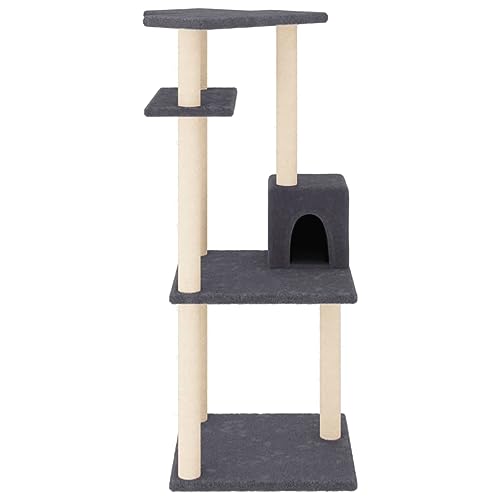 Rlxzsn Katzen-Kratzbaum Katzenspielzentrum Säulen mit Natürlichem Sisal Umwickelt Katzenmöbel Mehrstufige Katzenturm Katzenhaus Indoor Tätigkeitsbereich für Haustiere Dunkelgrau 55x47,5x123 cm Rlxzsn Katzen-Kratzbaum Katzenspielzentrum Säulen mit Natürlichem Sisal Umwickelt Katzenmöbel Mehrstufige Katzenturm Katzenhaus Indoor Tätigkeitsbereich für Haustiere Dunkelgrau 55x47,5x123 cm von Rlxzsn
