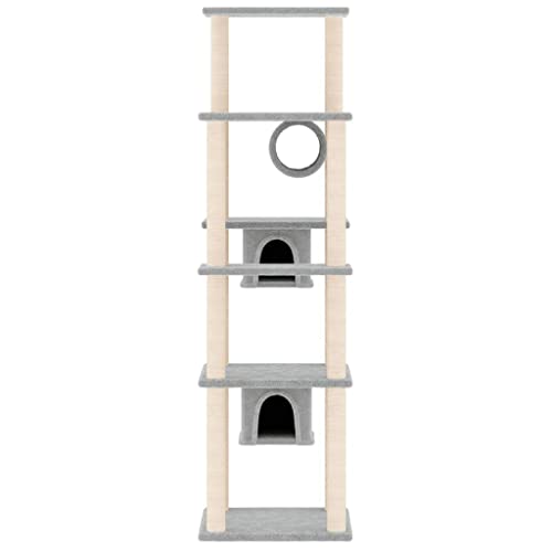 Rlxzsn Katzen-Kratzbaum Katzenspielzentrum Säulen mit Natürlichem Sisal Umwickelt Mehrstufige Katzenturm Katzenhaus Katzenmöbel Indoor Tätigkeitsbereich für Haustiere Hellgrau 47x74x169 cm Rlxzsn Katzen-Kratzbaum Katzenspielzentrum Säulen mit Natürlichem Sisal Umwickelt Mehrstufige Katzenturm Katzenhaus Katzenmöbel Indoor Tätigkeitsbereich für Haustiere Hellgrau 47x74x169 cm von Rlxzsn
