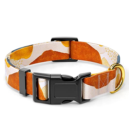 Rnivvi Hundehalsband, personalisierbar, verstellbar, für mittelgroße Hunde, niedliches Welpenhalsband für Jungen und Mädchen, weiches Haustierhalsband mit Schnellverschluss-Schnalle zum von Rnivvi