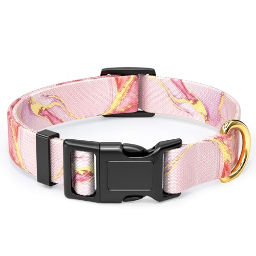 Rnivvi Hundehalsband, verstellbare Hundehalsbänder für mittelgroße Hunde, niedliches Welpenhalsband für Jungen und Mädchen, weiches Haustierhalsband mit Schnellverschluss-Schnalle zum Spazierengehen, von Rnivvi