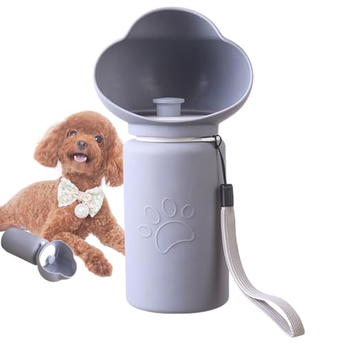Rnyrn Tragbare Haustier Wasserflasche | Faltbare Tragbare Wasser für Hunde | Auslaufsicherer Spender mit Lanyard für Wandern Camping Park Road Trip Backpacking von Rnyrn