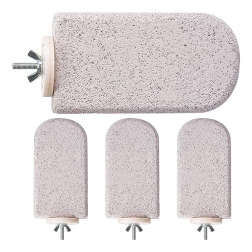 Rnyrn Wellensittich Sitzstangen | 4 Stück Vulkanstein Mattierte Vogelstange für Käfig - Spielzeug für Übung, Kauspielzeug und Krallenpflege, für Haustiernest Außentraining,für Nymphensittich und Rnyrn Wellensittich Sitzstangen | 4 Stück Vulkanstein Mattierte Vogelstange für Käfig - Spielzeug für Übung, Kauspielzeug und Krallenpflege, für Haustiernest Außentraining,für Nymphensittich und von Rnyrn