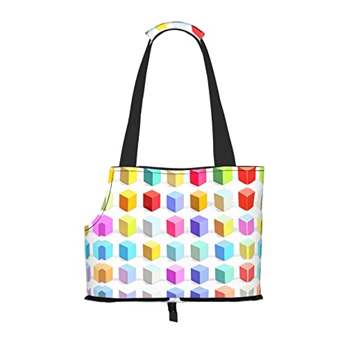 Bunte Würfel Tragbare Haustier Umhängetasche Idealer Begleiter Für Haustiere Auf Reisen Tragfähigkeit 10kg Ansicht Öffnen Design Mit Kragen Haken Bunte Würfel Tragbare Haustier Umhängetasche Idealer Begleiter Für Haustiere Auf Reisen Tragfähigkeit 10kg Ansicht Öffnen Design Mit Kragen Haken von RoMuKa