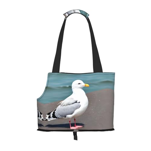 Niedliche Möwe, tragbare Haustier-Umhängetasche, idealer Begleiter für Haustiere auf Reisen, Tragfähigkeit 10 kg, Sichtöffnung, Design mit Kragenhaken Niedliche Möwe, tragbare Haustier-Umhängetasche, idealer Begleiter für Haustiere auf Reisen, Tragfähigkeit 10 kg, Sichtöffnung, Design mit Kragenhaken von RoMuKa