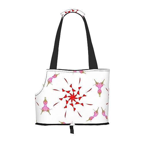 The Budding And Turning Flower Portable Pet Shoulder Bag Idealer Begleiter Für Haustiere Auf Reisen Tragfähigkeit 10kg Sichtöffnung Design Mit Kragen Haken von RoMuKa