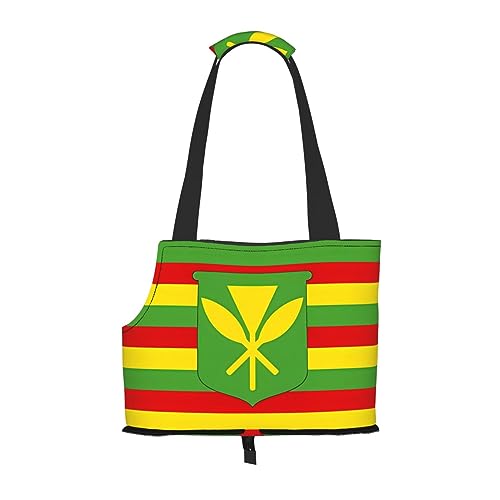 Tragbare Haustier-Schultertasche mit hawaiianischer Flagge, idealer Begleiter für Haustiere auf Reisen, Tragfähigkeit 10 kg, Sichtöffnung, Design mit Kragenhaken Tragbare Haustier-Schultertasche mit hawaiianischer Flagge, idealer Begleiter für Haustiere auf Reisen, Tragfähigkeit 10 kg, Sichtöffnung, Design mit Kragenhaken von RoMuKa