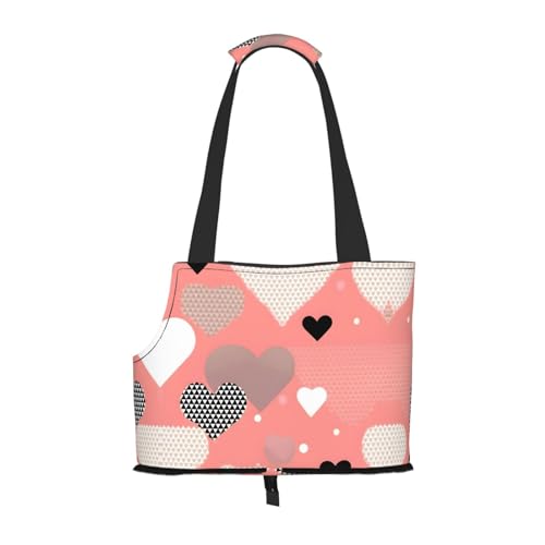 Tragbare Haustier-Umhängetasche zum Valentinstag, idealer Begleiter für Haustiere auf Reisen, Tragfähigkeit 10 kg, Öffnung, Design mit Kragenhaken Tragbare Haustier-Umhängetasche zum Valentinstag, idealer Begleiter für Haustiere auf Reisen, Tragfähigkeit 10 kg, Öffnung, Design mit Kragenhaken von RoMuKa