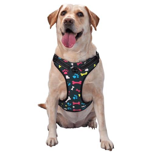 Hunde- und Katzenpfoten-Weste mit Regenbogen-Motiv, mittlere Größe, für Outdoor-Reisen, Spaziergänge mit dem Hund Hunde- und Katzenpfoten-Weste mit Regenbogen-Motiv, mittlere Größe, für Outdoor-Reisen, Spaziergänge mit dem Hund von RoMuka
