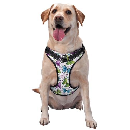 Hundegeschirr für Haustiere, bunt, Schmetterling, für draußen, Reisen, Spaziergänge mit Hunden Hundegeschirr für Haustiere, bunt, Schmetterling, für draußen, Reisen, Spaziergänge mit Hunden von RoMuka