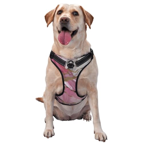 Hundegeschirr mit Marmormuster, Hundegeschirr, mittelgroß, Rot / Weiß Hundegeschirr mit Marmormuster, Hundegeschirr, mittelgroß, Rot / Weiß von RoMuka
