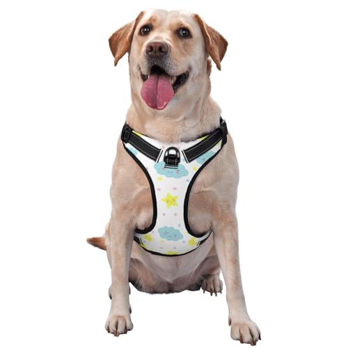 Moon Cloud Star Haustier-Traktionsweste, Geschirr, Hundegeschirr, mittelgroße Hundebedarf, Outdoor, Reisen, Spaziergänge mit dem Hund Moon Cloud Star Haustier-Traktionsweste, Geschirr, Hundegeschirr, mittelgroße Hundebedarf, Outdoor, Reisen, Spaziergänge mit dem Hund von RoMuka