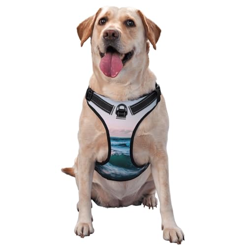 Ocean Waves Haustier-Traktionsweste, Geschirr, Hundegeschirr, mittelgroß, für Outdoor-Reisen, Spaziergänge mit dem Hund Ocean Waves Haustier-Traktionsweste, Geschirr, Hundegeschirr, mittelgroß, für Outdoor-Reisen, Spaziergänge mit dem Hund von RoMuka
