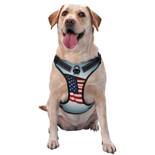 Traktionsweste mit amerikanischer Flagge, Hundegeschirr, mittelgroße Hundebedarf, Outdoor-Reisen, Spaziergänge Traktionsweste mit amerikanischer Flagge, Hundegeschirr, mittelgroße Hundebedarf, Outdoor-Reisen, Spaziergänge von RoMuka