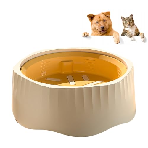 Cat Feeding Bowl, RoadLoo 1 Stück Anti-Sling Bowl Cat Dogs Wet Food Cat Bowls Slow Feeder Cat 2 In 1 Anti-Sling Bowl Cat Slow Feeding Dog Bowl Cat Bowl Reduces Swallowing and Overeating (White) von RoadLoo