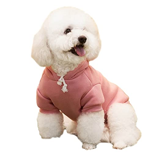 Haustier-Kostüm Klassiker Halten Sie Wärme bezaubernd Casual Pet Hunde mit Kapuze Pullover mit Herbst kompatibel Rosa 2XL. von Roadoor