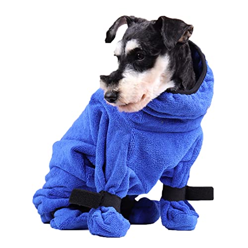 Hundebademantel, atmungsaktiv, hält warm, verdickend, trocken, für Haustiere, Badetuch für Zuhause, Blau, S Hundebademantel, atmungsaktiv, hält warm, verdickend, trocken, für Haustiere, Badetuch für Zuhause, Blau, S von Roadoor