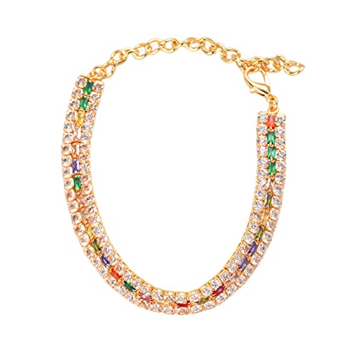 Hundehalsband-Halskette, bequemes Strass-Dekor, Haustierhalsband, schillernd, funkelnd, glitzernd, verstellbares Hundehalsband für leuchtende Welpen, Hundehalsbänder für mittelgroße Hunde, goldfarben, Hundehalsband-Halskette, bequemes Strass-Dekor, Haustierhalsband, schillernd, funkelnd, glitzernd, verstellbares Hundehalsband für leuchtende Welpen, Hundehalsbänder für mittelgroße Hunde, goldfarben, von Roadoor