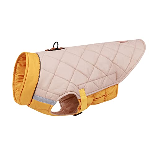 Hundekleidung Gepolsterte Weste Weich Non Shedding Bequemer Winddichter Hundemantel für kleine Hunde & große Hunde Kaltes Wetter Warm Hund Wintermantel mit integriertem Geschirr Beige M Hundekleidung Gepolsterte Weste Weich Non Shedding Bequemer Winddichter Hundemantel für kleine Hunde & große Hunde Kaltes Wetter Warm Hund Wintermantel mit integriertem Geschirr Beige M von Roadoor