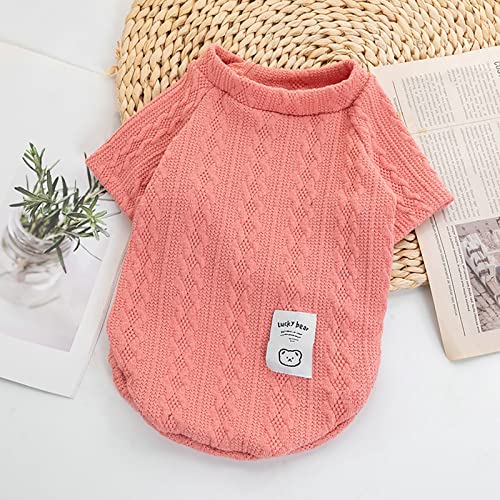 Hundepullover Groß für mittelgroße Hunde kleine Hunde Bequeme Zweibeinige Hundekleidung für große Hunde Welpen Pullover Mädchen Elastische Webart Hundepullover für kleine Hunde Outdoor Rosa XS von Roadoor