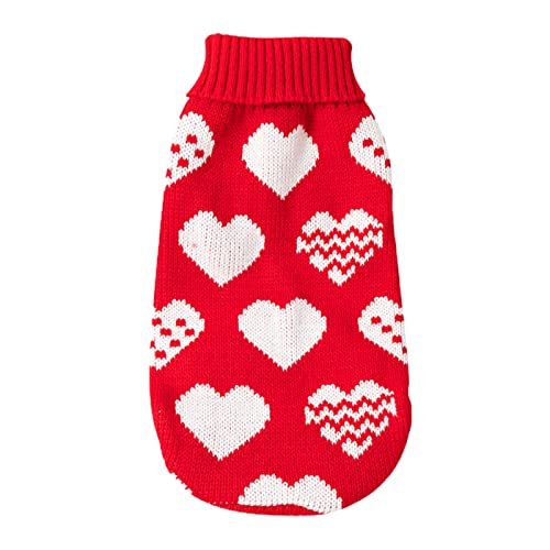 Hundepullover Weiche Warme Hundekleidung für kleine Hunde Mädchen Katzen Pullover Strickmuster Druck Hundepullover für kleine Hunde Weihnachten Outdoor Rot 10 Hundepullover Weiche Warme Hundekleidung für kleine Hunde Mädchen Katzen Pullover Strickmuster Druck Hundepullover für kleine Hunde Weihnachten Outdoor Rot 10 von Roadoor