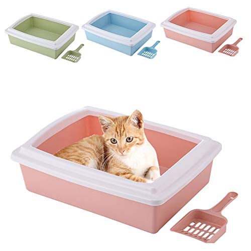Katzen klo mit Schaufel Katzenstreu-Box Rechteck, halb geschlossen, für Katzen, Hunde Rosa Katzen klo mit Schaufel Katzenstreu-Box Rechteck, halb geschlossen, für Katzen, Hunde Rosa von Roadoor