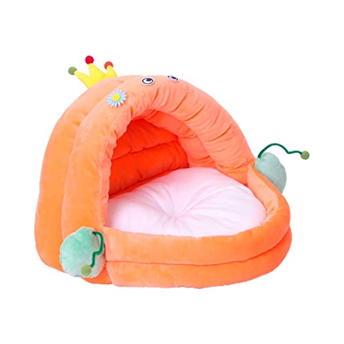 Katzenbetten für Indoor-Katzen, Katzenzelt, niedlich, weich, bequem, Kürbis, Hundezelt mit abnehmbarem, waschbarem, gepolstertem Kissen, rutschfest, D Katzenbetten für Indoor-Katzen, Katzenzelt, niedlich, weich, bequem, Kürbis, Hundezelt mit abnehmbarem, waschbarem, gepolstertem Kissen, rutschfest, D von Roadoor