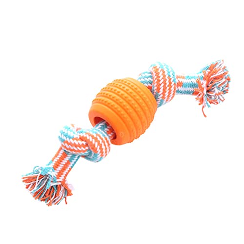 Kauspielzeug für Haustiere, hohe Zähigkeit, emotionaler Komfort, Zahnreinigung, unzerstörbar, solider Kern, elastischer Ball für Welpen, Orange Kauspielzeug für Haustiere, hohe Zähigkeit, emotionaler Komfort, Zahnreinigung, unzerstörbar, solider Kern, elastischer Ball für Welpen, Orange von Roadoor