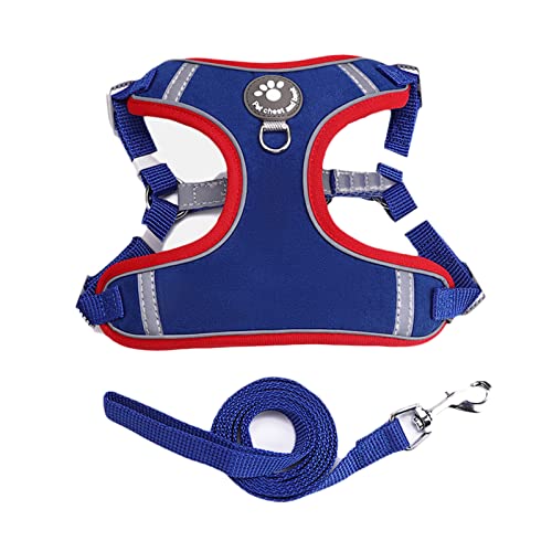 Roadoor Harness Leash Set Soft Reflective Strip Breathable Harness Walking Dogs Chest Strap Vest compatible with Hanging Blue S Roadoor Harness Leash Set Soft Reflective Strip Breathable Harness Walking Dogs Chest Strap Vest compatible with Hanging Blue S von Roadoor