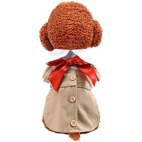 Roadoor Haustier Kleid Atmungsaktives Tränen kostüm Teddy tragen Haustier Rock für Hund Khaki M von Roadoor