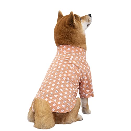 Roadoor Haustier-T-Shirt, bequemes Sternmuster, Haut, Haustier, Hund, kurzärmelig, Orange, XL von Roadoor