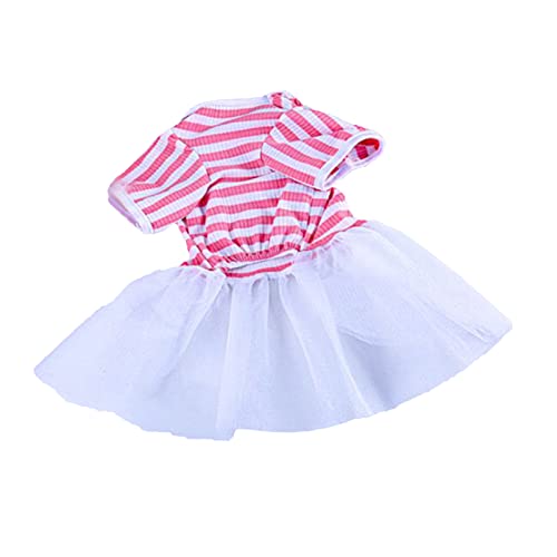 Roadoor Haustierrock, farbecht, einfach zu tragen, Polyester, Sommerwelpen, gestreift, Tüll, Prinzessinnen-Tutu für den täglichen Gebrauch, Rosa M Roadoor Haustierrock, farbecht, einfach zu tragen, Polyester, Sommerwelpen, gestreift, Tüll, Prinzessinnen-Tutu für den täglichen Gebrauch, Rosa M von Roadoor