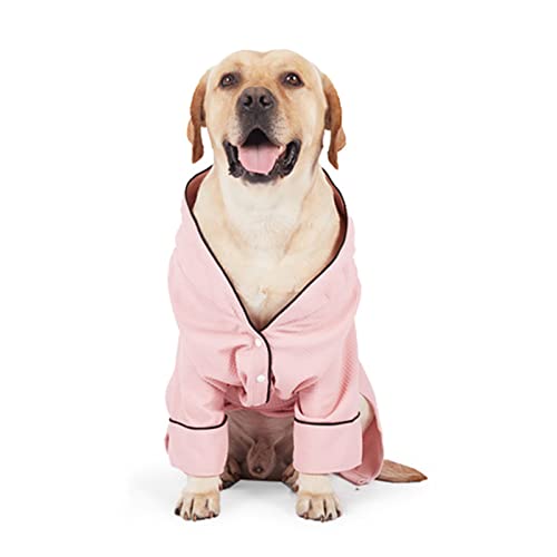 Roadoor Hunde-Shirt, einfarbig, Strickjacke, Outfit, Frühling, Sommer, Haustier-Bademantel, Haustier-Kleidung, Rosa, 2XL von Roadoor