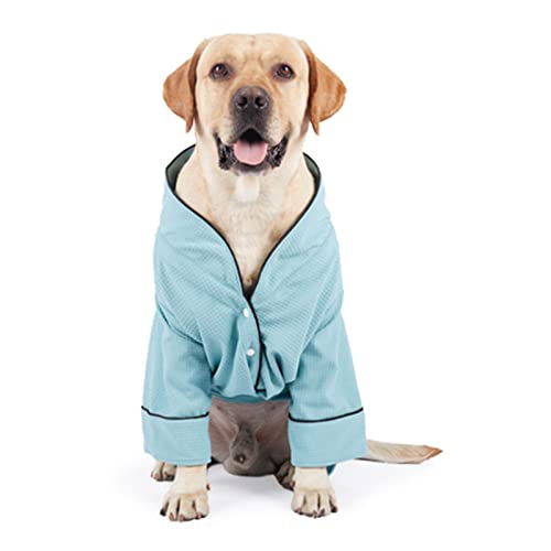 Roadoor Hunde-Shirt, einfarbig, Strickjacke, Outfit, Frühling, Sommer, Haustier-Bademantel, Haustierkleidung, Blau, Größe XXL Roadoor Hunde-Shirt, einfarbig, Strickjacke, Outfit, Frühling, Sommer, Haustier-Bademantel, Haustierkleidung, Blau, Größe XXL von Roadoor