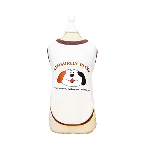 Roadoor Katze T-Shirt Atmungsaktiv waschbar Cartoon gedruckt Welpenhemd Haustier Sweatshirt Kleidung Welpen Kostüm Kaffee 2XL von Roadoor