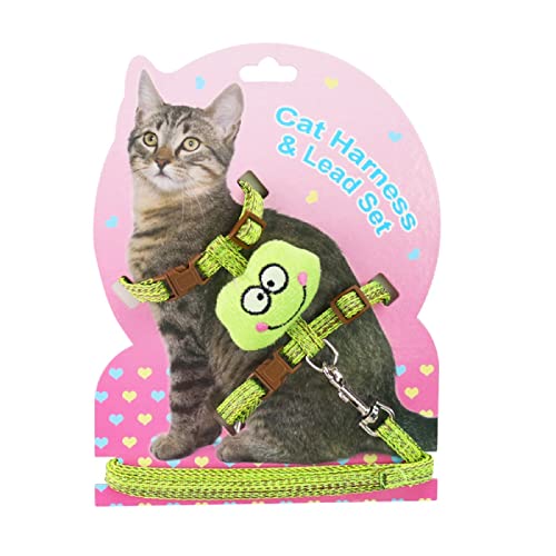 Roadoor Katzen wandelseil, Katzen Geschirr Leinen-Set zum Gehen, Weste Design verstellbares Sicherheits Seil, für Katze Kätzchen Bunny Meers chweinchen kleine Haustiere Grün Roadoor Katzen wandelseil, Katzen Geschirr Leinen-Set zum Gehen, Weste Design verstellbares Sicherheits Seil, für Katze Kätzchen Bunny Meers chweinchen kleine Haustiere Grün von Roadoor