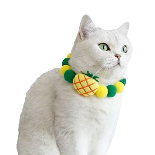 Roadoor Katzenhalsband, feine Verarbeitung, attraktiv, bezaubernd, für Haustiere, Katzen, Welpen, Plüschbälle, Halskette für Kätzchen, Gelb XS von Roadoor