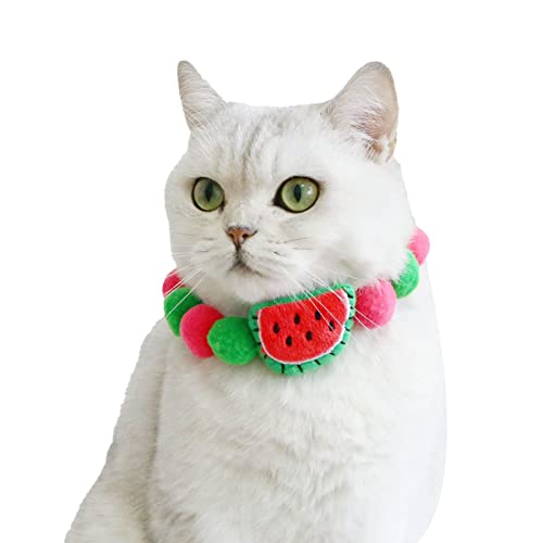 Roadoor Katzenhalsband, feine Verarbeitung, attraktiv, bezaubernd, für Haustiere, Katzen, Welpen, Plüschkugeln, Halskette für Kätzchen, Grün, S von Roadoor