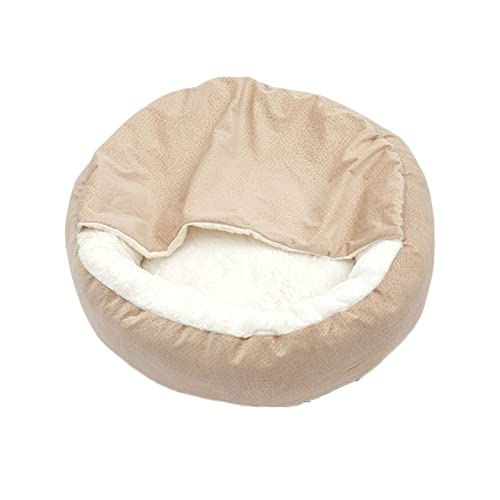 Roadoor Katzenhaus, Plüsch, superweich, rutschfeste Unterseite, Katzenbett, gute Elastizität, nicht schrumpfend, nicht klebrig, atmungsaktiv, für Herbst und Katzen, 60 cm, Beige von Roadoor