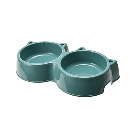 Pet Bowl Solid Doppelschalen tragen resistente große Katzenhundschalen, die Wasserfuttermittel für Welpen füttern Grün von Roadoor