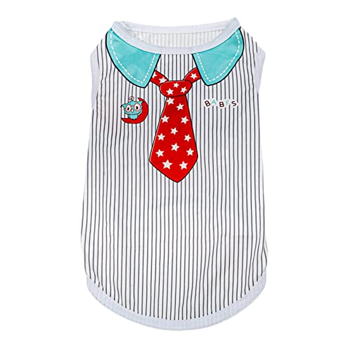 Roadoor Pet Clothing Adorable Cartoon Printing Cotton Lovely Pet Sweatshirt Costume for Party White M von Roadoor