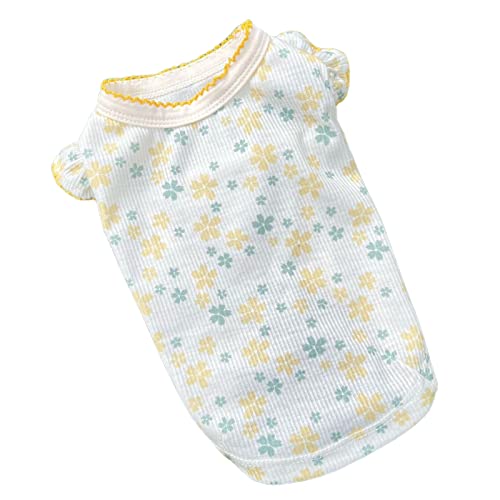 Roadoor Pet Shirt Wear Good Duktility Skin Sommer Hunde Kostüm Fruchtmuster Shirt zum Spielen Weiß M von Roadoor