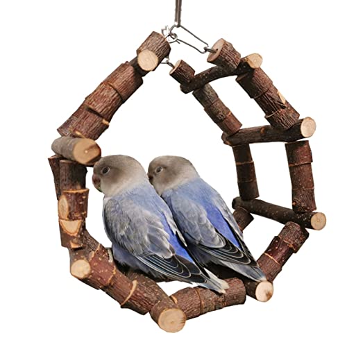Vogel Holzspielzeug einfache Installation Dekorative Leichtgewichte Vogel Papagei Holz Leiter Spielzeugkäfig Dekor Haustier Vorräte von Roadoor