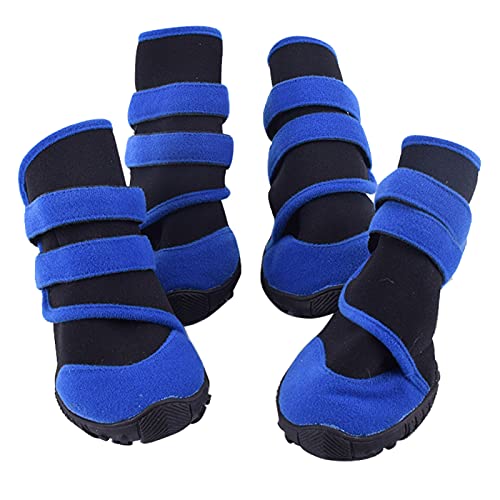 Schneeschuhe für Hunde, Pfoten, Hundeschuhe, Haustier, Hund, Welpen, Winter, tragbar, wasserdicht, rutschfest, Regenschuhe, Schneestiefel, Schuhe – Blau + Schwarz XS Schneeschuhe für Hunde, Pfoten, Hundeschuhe, Haustier, Hund, Welpen, Winter, tragbar, wasserdicht, rutschfest, Regenschuhe, Schneestiefel, Schuhe – Blau + Schwarz XS von Roadoor