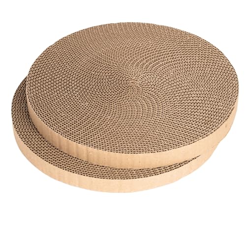 Runde Katzenkratzer-Nachfüllpackung, 25,4 cm Durchmesser, 2,2 cm Dicke, 2 Stück Runde Katzenkratzer-Nachfüllpackung, 25,4 cm Durchmesser, 2,2 cm Dicke, 2 Stück von Roadtofree