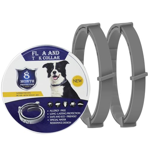 2er-Pack Collar für Hunde, Collar Hund für Hunde zur Vorbeugung von Infektionen, Sicheres, Verstellbares Halsband Hund, Enthält Natürliche ätherische Öle, 16 Monate Schutz（2） von RoamRover